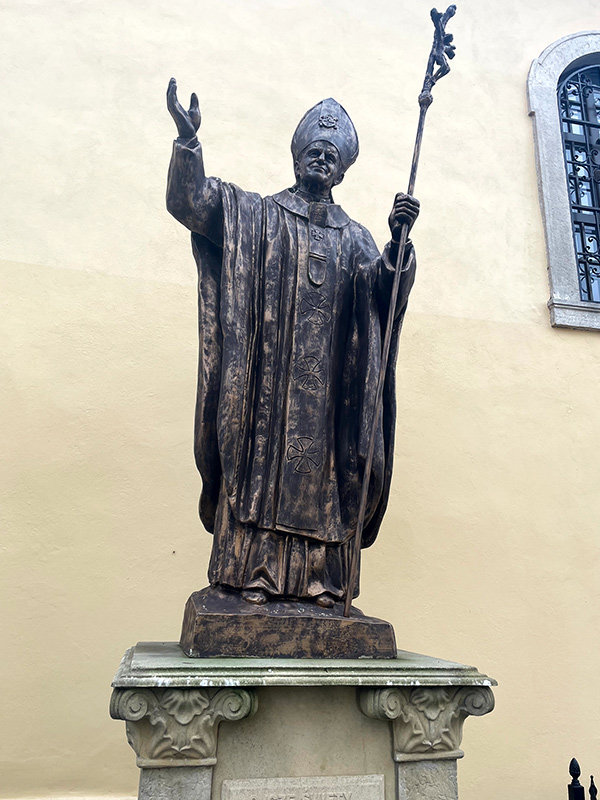 Statue of Pope John Paul II.